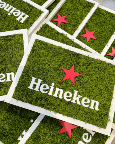 Heineken - Création de 850 cadres végétaux naturels stabilisés. - Kaki Paris